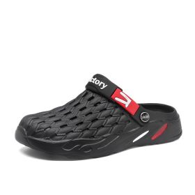 Casual Platform Non-slip Wear-resistant Beach Drooping Summer Outdoor Slippers (Option: Black-39)
