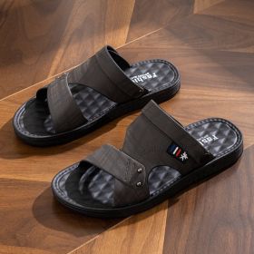 Soft Non-slip Waterproof And Hard-wearing Casual Double-use Men's Rubber Shoes (Option: Black-40)