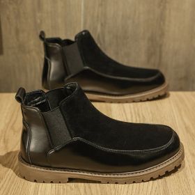 Martin Boots Casual Sports All-match Men's Mid-calf Retro Shoes (Option: Black-38)