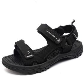 All-match Wear-resistant Casual Men Non-slip Sandals (Option: Black-42)