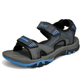 Lightweight Cool Breathable And Wearable Summer Outdoor Couple Beach Sandals (Option: Sapphire Blue-39)